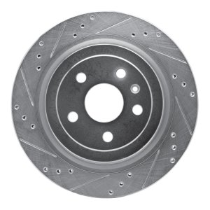 Cadillac CTS Brake Rotor (1) - Rear Left - R1 Concepts - Drilled & Slotted - Silver - `08-`14 Cadillac CTS Brake Rotor (1) - Rear Left - R1 Concepts - Drilled & Slotted - Silver - `08-`14